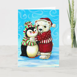 Navidad del pingüino y del oso polar