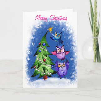 Navidad del ` s del búho azul
