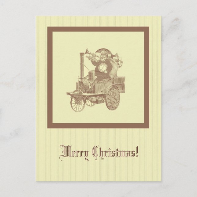 navidad del steampunk - Santa en gafas (Anverso)