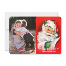 Navidad del vintage que guiña la tarjeta de la