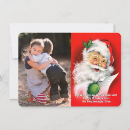 Navidad del vintage que guiña la tarjeta de la