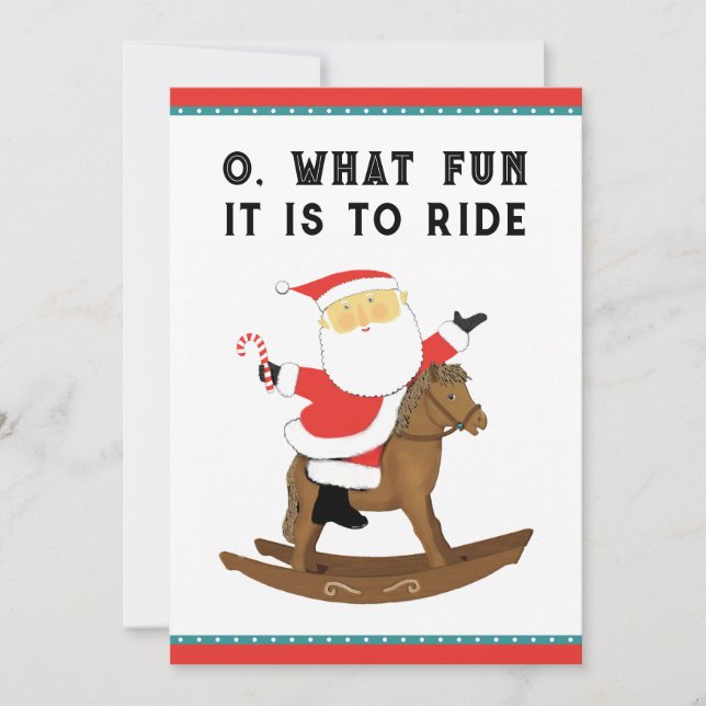Navidad divertida de carreras de caballos (Anverso)