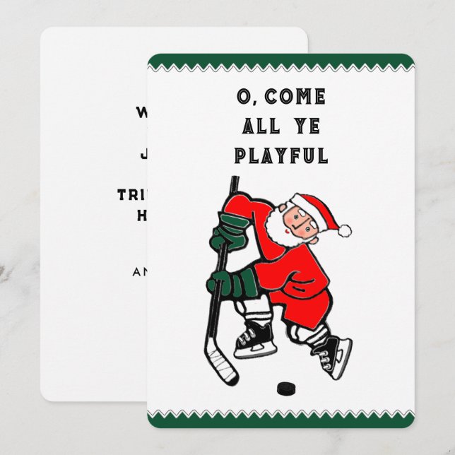 Navidad divertida de hockey (Anverso / Reverso)