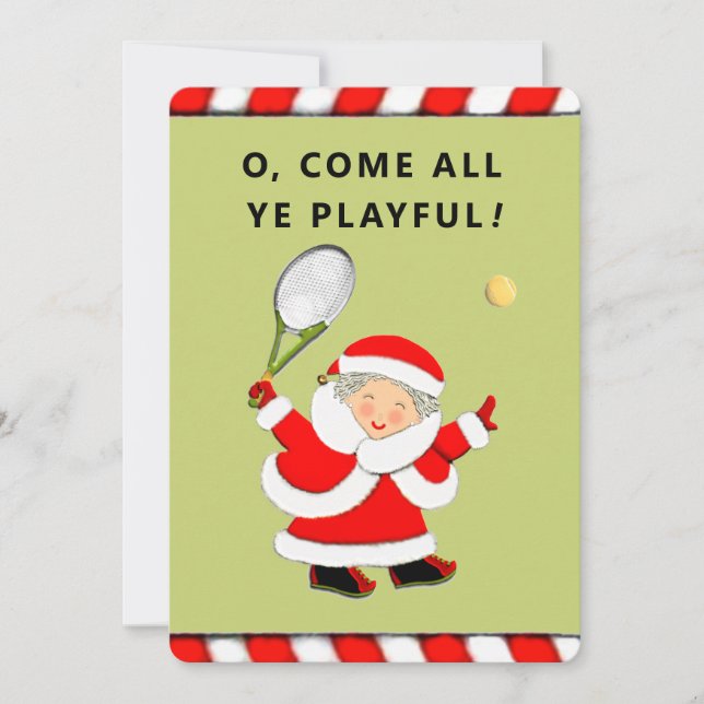 Navidad divertida de tenis (Anverso)