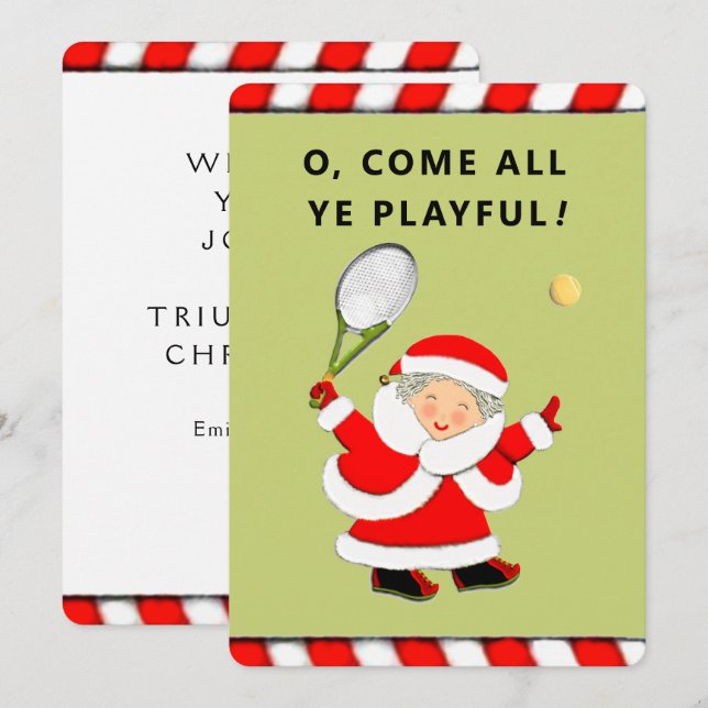Navidad divertida de tenis (Anverso / Reverso)