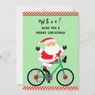 Navidad divertida para ciclistas en bicicleta