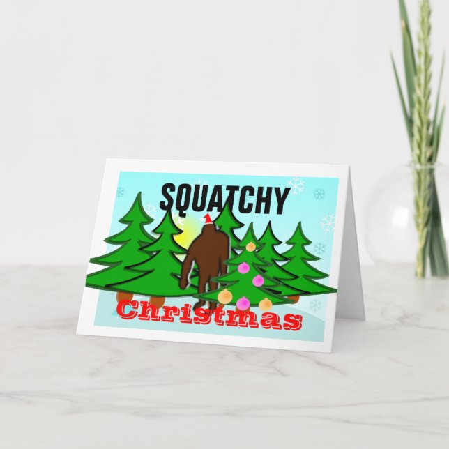 Navidad divertido Bigfoot de Squatchy pegajoso (Anverso)