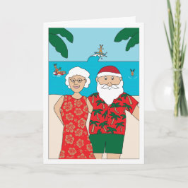 Navidad divertido de la playa de Papá Noel