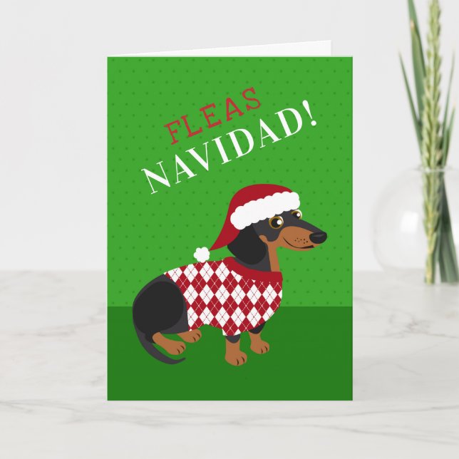 Navidad divertido del Dachshund de Navidad de las (Anverso)