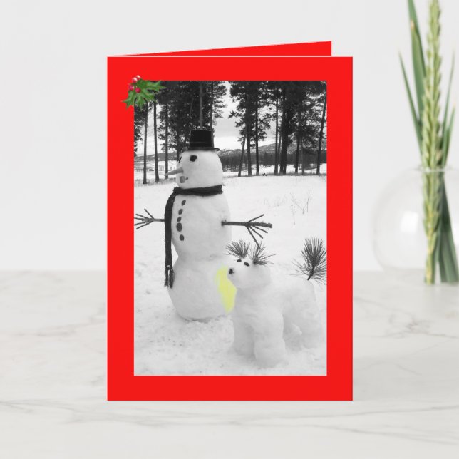 Navidad divertido del muñeco de nieve (Anverso)