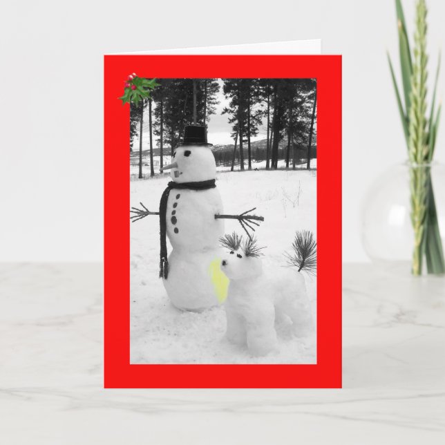 Navidad divertido del muñeco de nieve (Anverso)