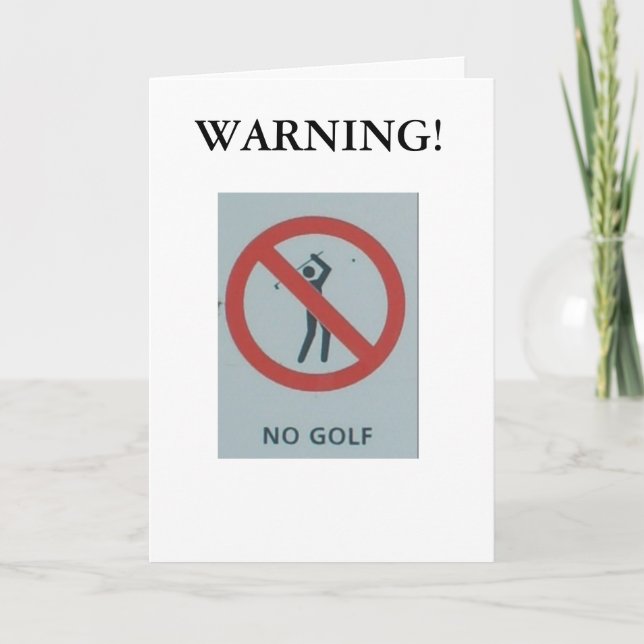Navidad divertido tarjeta de "ningún golf" (Anverso)