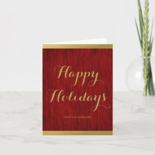 Navidad elegante personalizada en rojo y dorado