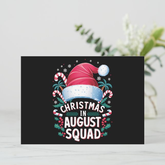 Navidad En Agosto Squad Divertido Verano Xmas (Anverso de pie)