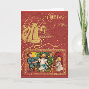 Navidad en Austria tarjeta vintage