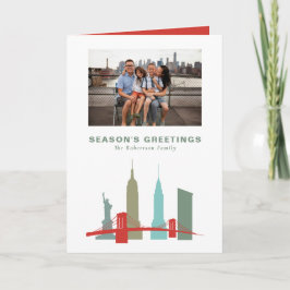 Navidad en el Edificio Histórico de Nueva York Sky