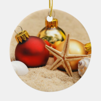 Navidad en el ornamento de la playa