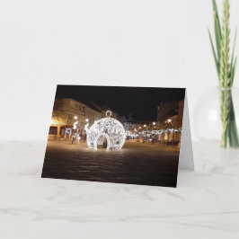 Navidad en Esztergom Hungría tarjeta en blanco