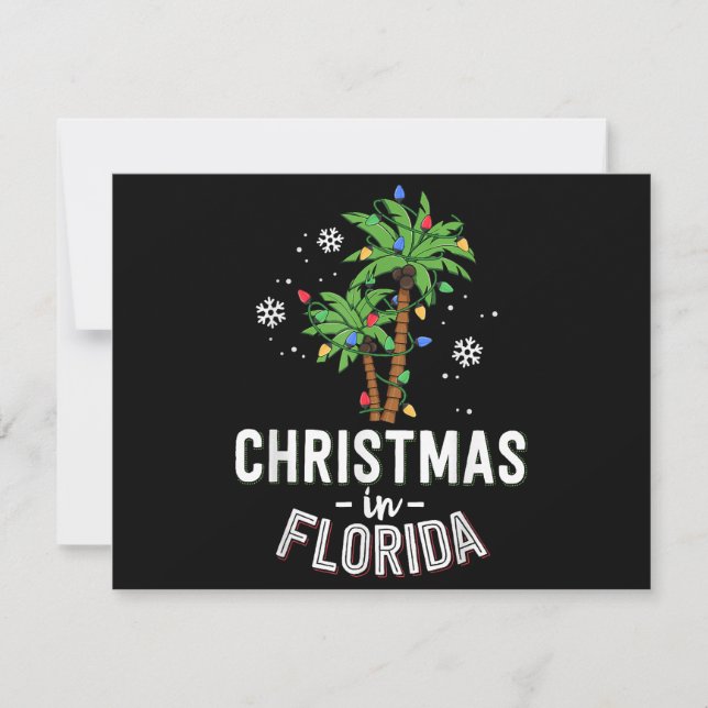 Navidad En Florida Decorar Las Palmeras Familia Va (Anverso)
