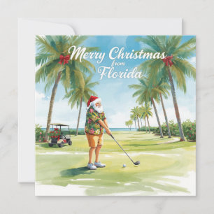 Navidad en Florida Santa jugando golf