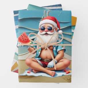 Navidad en Julio con PAPÁ NOEL Papel de Regalo