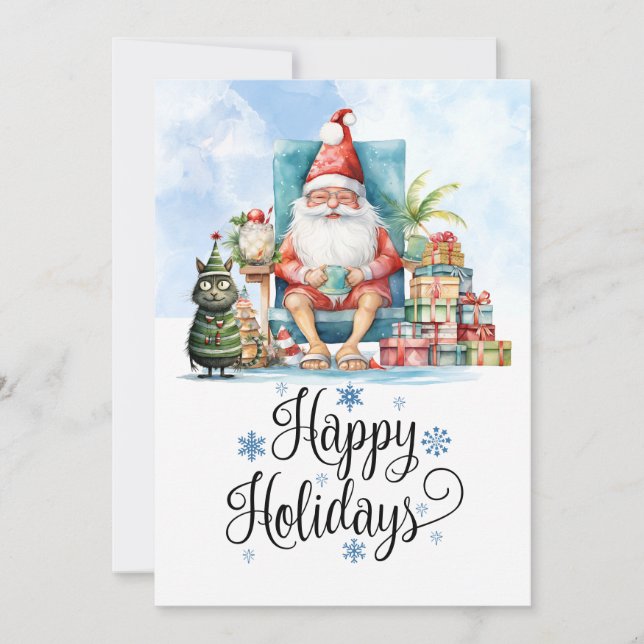 Navidad en Julio con SANTA CLAUS en la playa  (Anverso)