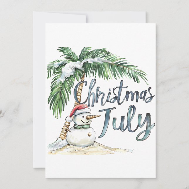 Navidad en Julio Playa Muñeco de Nieve & Palma (Anverso)