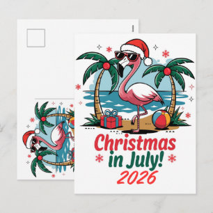 Navidad En Julio Sombrero De Santa Flamingo Rosa 2