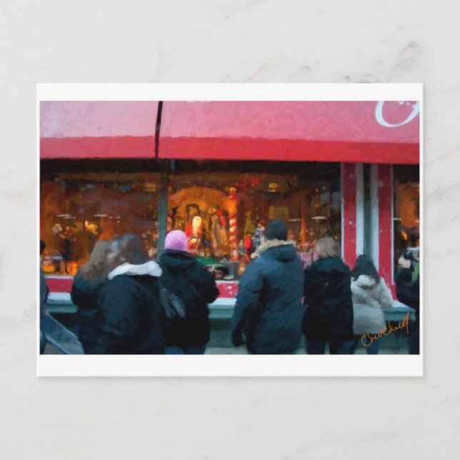 Navidad en la exhibición de la ventana de NYC (Anverso)