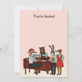 Navidad en la invitación del piano