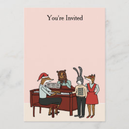 Navidad en la invitación del piano