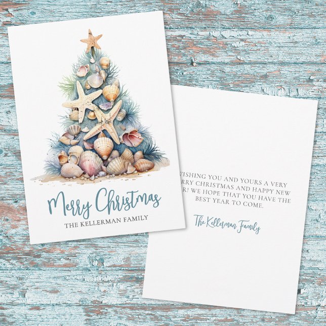 Navidad en la playa (Beach Christmas Holiday Card)