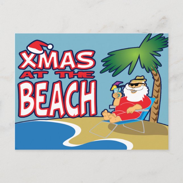 Navidad en la Playa-Postal (Anverso)