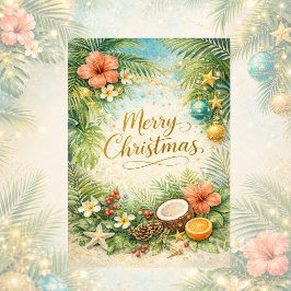 Navidad en la playa tropical