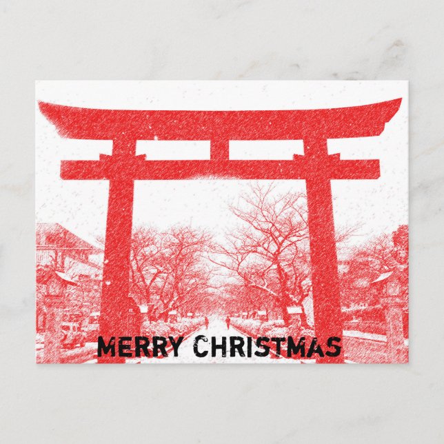 Navidad en la postal de Japón (Anverso)