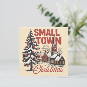 Navidad en pequeño pueblo familia de granjeros cou
