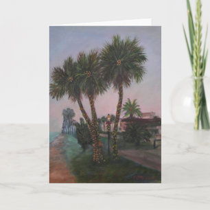 NAVIDAD EN tarjeta de felicitación VIEJA de la