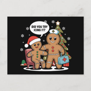 Navidad Enfermera A Gingerbread Man ¿Intentaste Iz