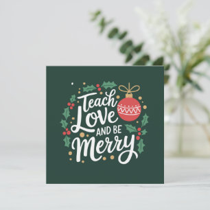 Navidad Enseña Amor Y Alégrate Navidad Maestro