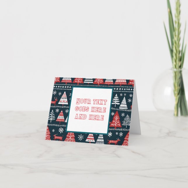 navidad escandinava nórdica blanca personalizada n (Anverso)