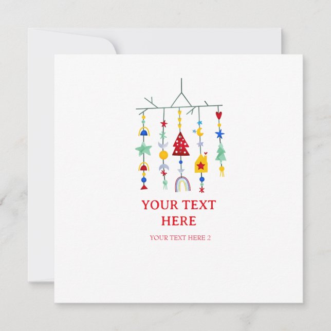 Navidad Escandinavo Minimalista Simple Fiesta  (Anverso)