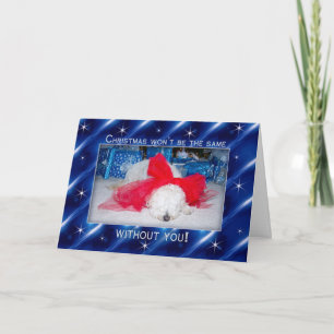 Navidad - faltándole - perrito triste