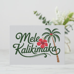 Navidad Familia Mele Kalikimaka Playa de Hawaii