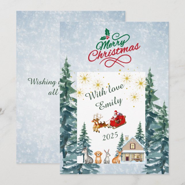 Navidad Familiar Personalizada (Anverso / Reverso)