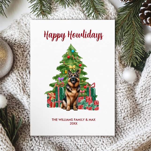 Navidad familiar personalizada con perro pastor al (Subido por el creador)