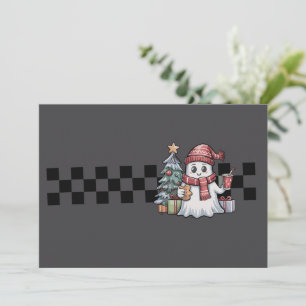 Navidad Fantasma Adorable Retro Espeluznante Fiest