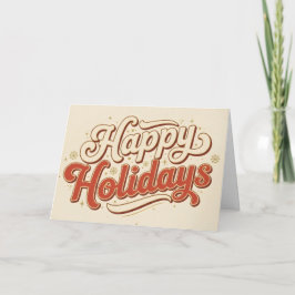 Navidad Felices Fiestas Retro Vintage