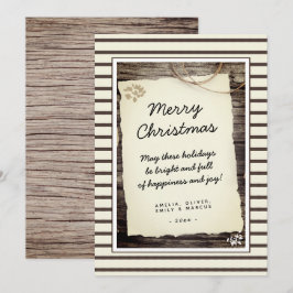 Navidad Feliz Letra Manuscrita Papel Antiguo Mader