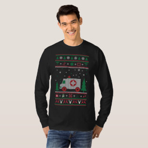 Navidad feo del suéter del paramédico