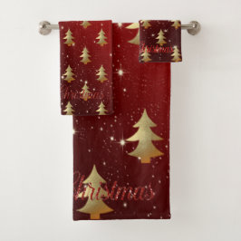 Navidad-Fiesta-Gris dorado árbol de Navidad, Rojo